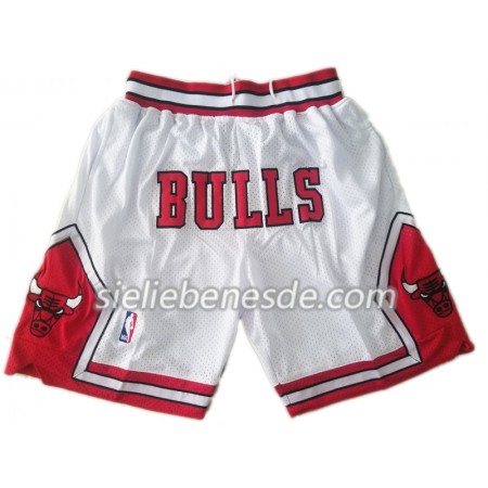 NBA Chicago Bulls Weiß Herren Tasche Kurze Hose Swingman